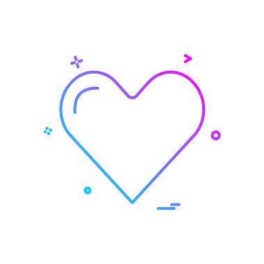 Kalp simgesi tasarım, Sevgililer günü için vektör çizim