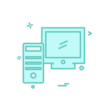 Bilgisayar simgesi tasarım vektörü