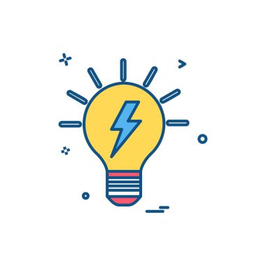 blub güç elektrik simge vektör tasarımı