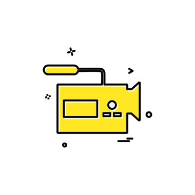 Medya simge vektör beyaz arka plan üzerinde