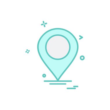 Gezinti simgesi tasarım, renkli vektör çizim