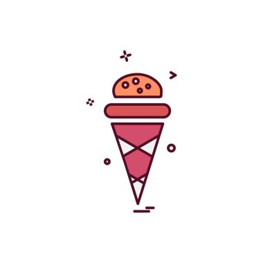 Gıda simgesi tasarım vektörü