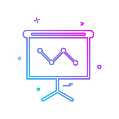 İş grafiği düz simge vektör çizim 