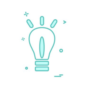 Ampul simgesi tasarım, renkli vektör çizim