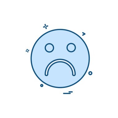 Emoji simgesi tasarım, vektör çizim