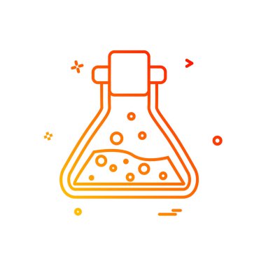 Şişesi simgesi tasarım, renkli vektör çizim