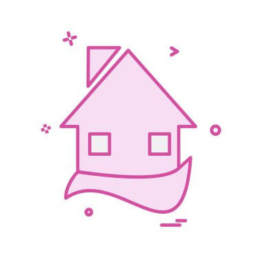 Ev simgesi tasarım vektörü