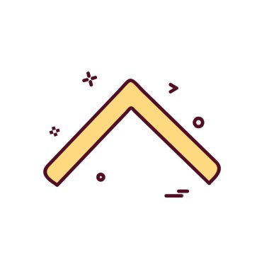 Yukarı ok simgesi tasarım vektörü