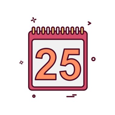 25 Aralık simge tasarlamak vektör