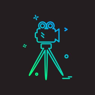 Camcoder simge tasarlamak vektör 