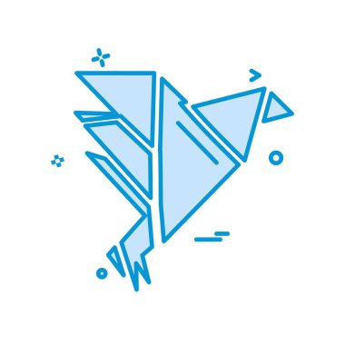 Kuş simgesi tasarım, renkli vektör çizim