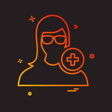 Kadın simge tasarlamak vektör