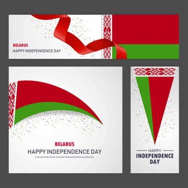 Beyaz Rusya bağımsızlık günün kutlu olsun afiş ve arka plan belirleme