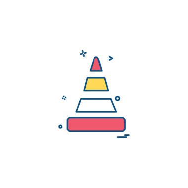 yol engelleyici ikon vektör tasarımı