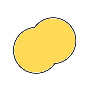 Daire simgesi tasarım, renkli vektör çizim