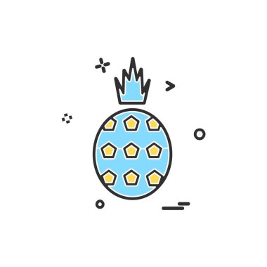 Ananas simgesi tasarım vektörü