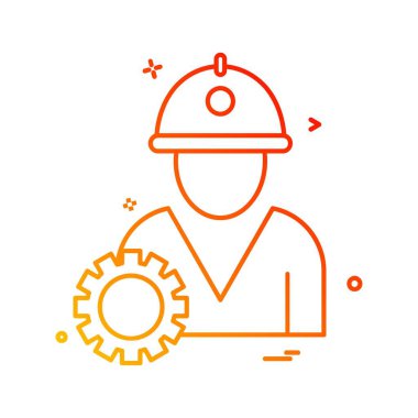 İş simgesi tasarım, renkli vektör çizim