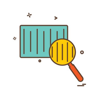 Barkod tarayıcı simgesi tasarım vektörü