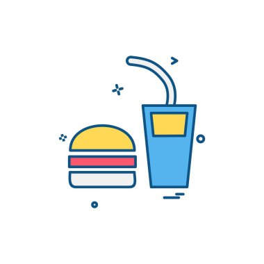 Gıda simgesi tasarım vektörü