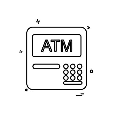 ATM makinesi simge tasarlamak vektör