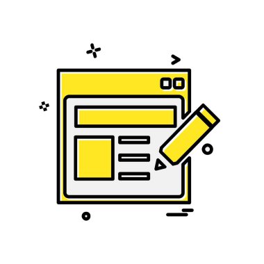 Web yerleşim simgesi tasarım vektörü