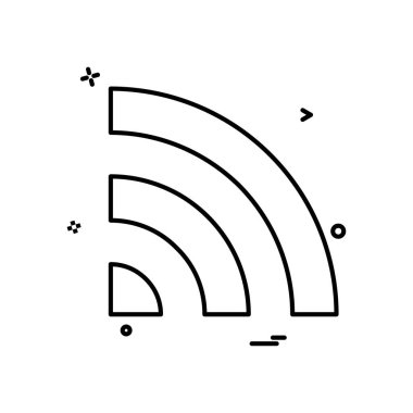 wifi ağ simgesi vektör tasarımı
