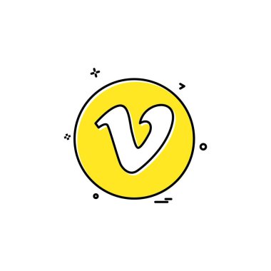 ortam ağı sosyal vimeo png simge vektör tasarımı