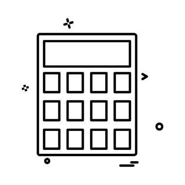 Hesap makinesi simgesi tasarım vektörü 