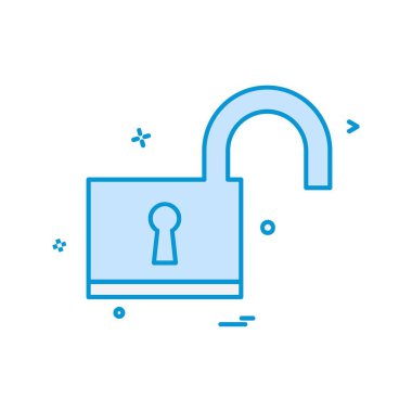 kilit düz simge vektör çizim 