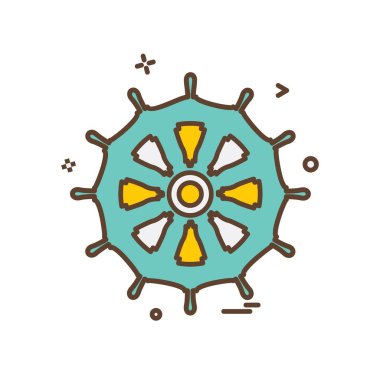 Yüzük simgesi tasarım, renkli vektör çizim