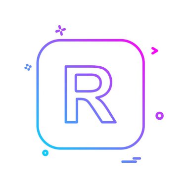 İngilizce alfabe simge tasarlamak vektör 