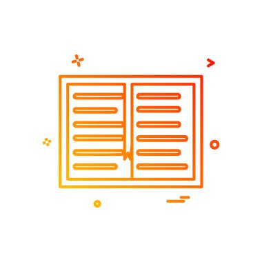 simge vektör tasarımı okumak kitap çalışma