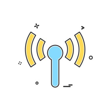 Wifi simge tasarım vektörü