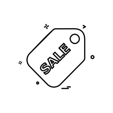 Satılık etiket simge tasarlamak vektör