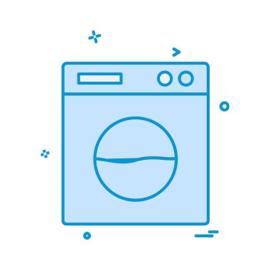 Çamaşır makinesi simgesi tasarım vektörü