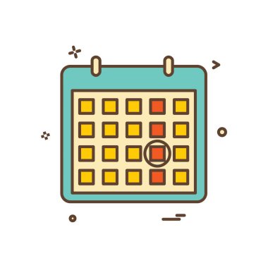 Takvim tarihi noktası simge vektör tasarımı