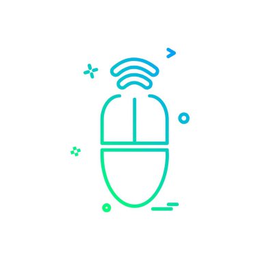 Bilgisayar fare düz simge vektör çizim 