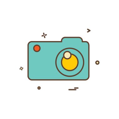 Kamera simgesi tasarım vektörü