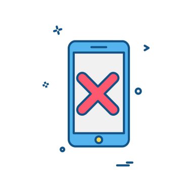 Mobil simge tasarım vektörü