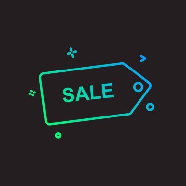 Satılık etiket simge tasarlamak vektör