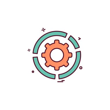 Dişli simge tasarlamak vektör