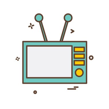 TV simgesi tasarım vektörü