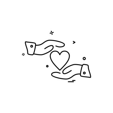 Aşk simge tasarlamak vektör 