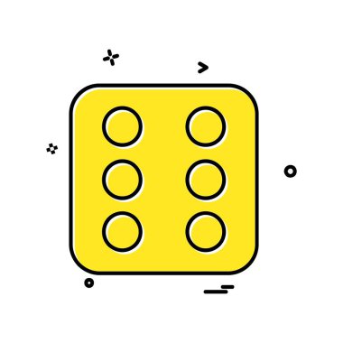 Zar simgesi tasarım vektörü