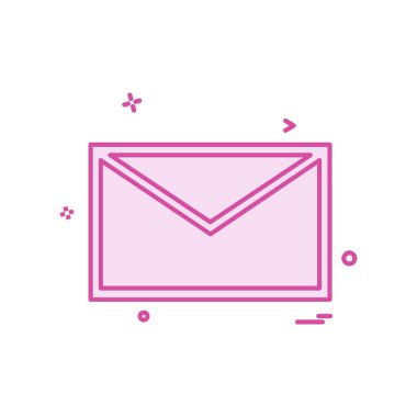 İleti simgesi tasarım vektörü