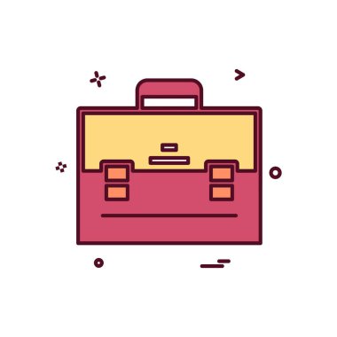 Evrak Çantası'nı simge tasarlamak vektör 