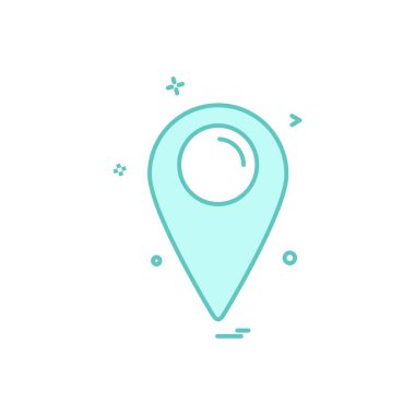 Gezinti simgesi tasarım, renkli vektör çizim