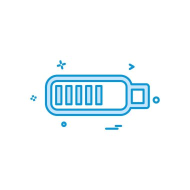 Batarya simgesi tasarım vektörü