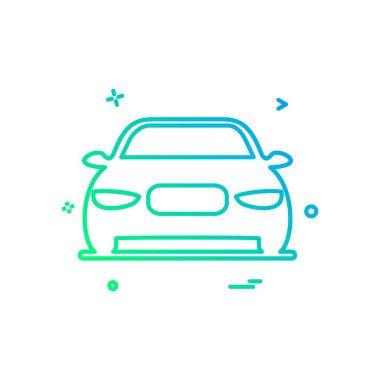 Araba taşıma van simge tasarlamak vektör 