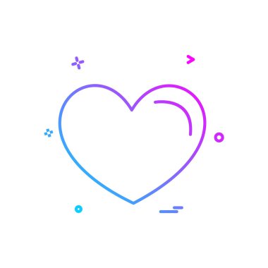 Kalp simgesi tasarım, Sevgililer günü için vektör çizim